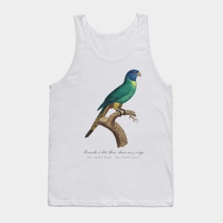 Rainbow Lorikeet juvenile / Perruche a tete bleue jeune age - 19th century Jacques Barraband Illustration Tank Top